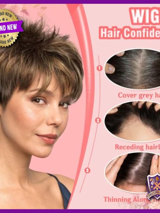 Short Pixie Synthetic Wig, Glueless Heat-Resistant, Natural Look, Daily Wear